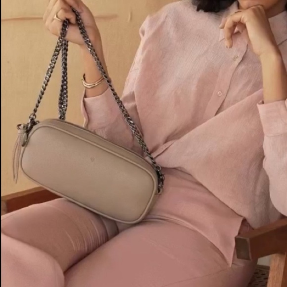Ela Handbags Pencil Case Bag - Stone Pebble